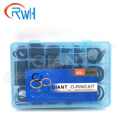 de Hydraulische Rubberverbinding O Ring Kit Box For Daewoo/Doosan van 376pcs NBR90