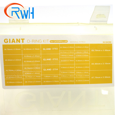 Reuzetypenitril O Ring Box Set High Temperature voor CAT Excavator